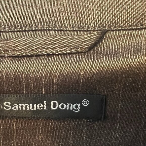 SAMUEL DONG BUBBLE COAT DRESS Women Classic XL Brown Bronze Lined Water Resistan - Picture 3 of 15